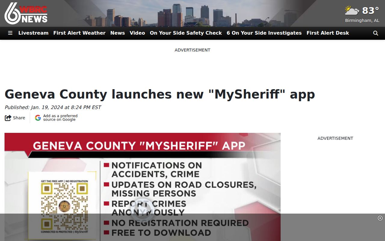 Geneva County Circuit Clerk records MySheriff app news source