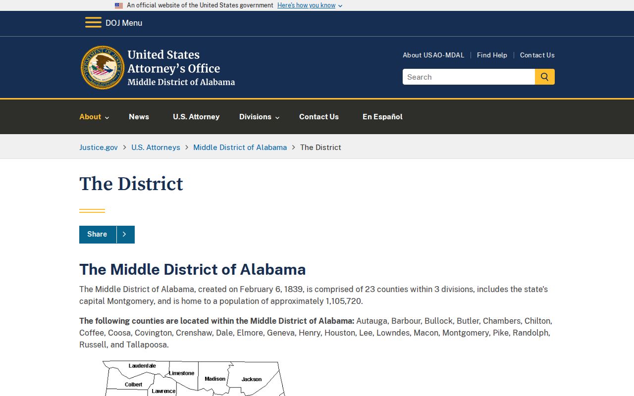 Geneva County criminal court records U.S. Attorney Middle District