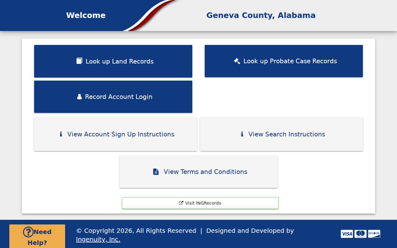 Geneva County court records Probate online services portal